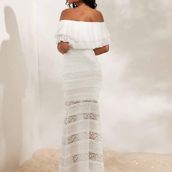 SHEIN Strapless White Lace Dress - Picture 2 of 6